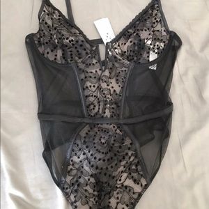 Fleur du mal leather lace bodysuit